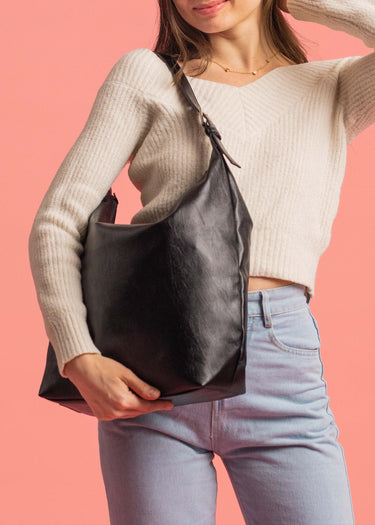 Leather Tote (Black)