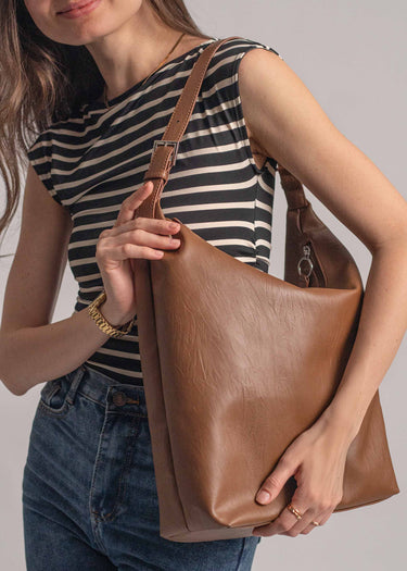 Leather Tote (Tan)