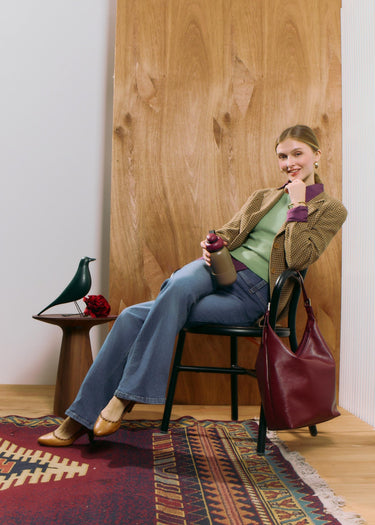 Leather Tote (Burgundy)